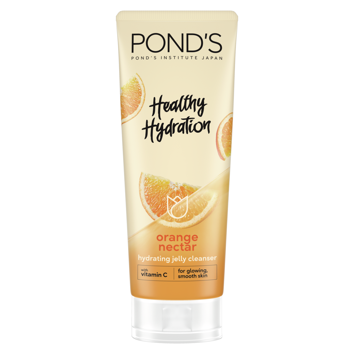Pond's - Healthy Hydration Gel Facial Cleanser For Glowing Smooth Skin - Orange - With 100% Natural Origin Orange Extract &  Vitamin C - 100ml