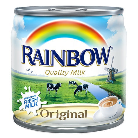 Rainbow Milk - Evaporated Milk - 160 grams - 170 ML - Filled Tin - 96 Pcs