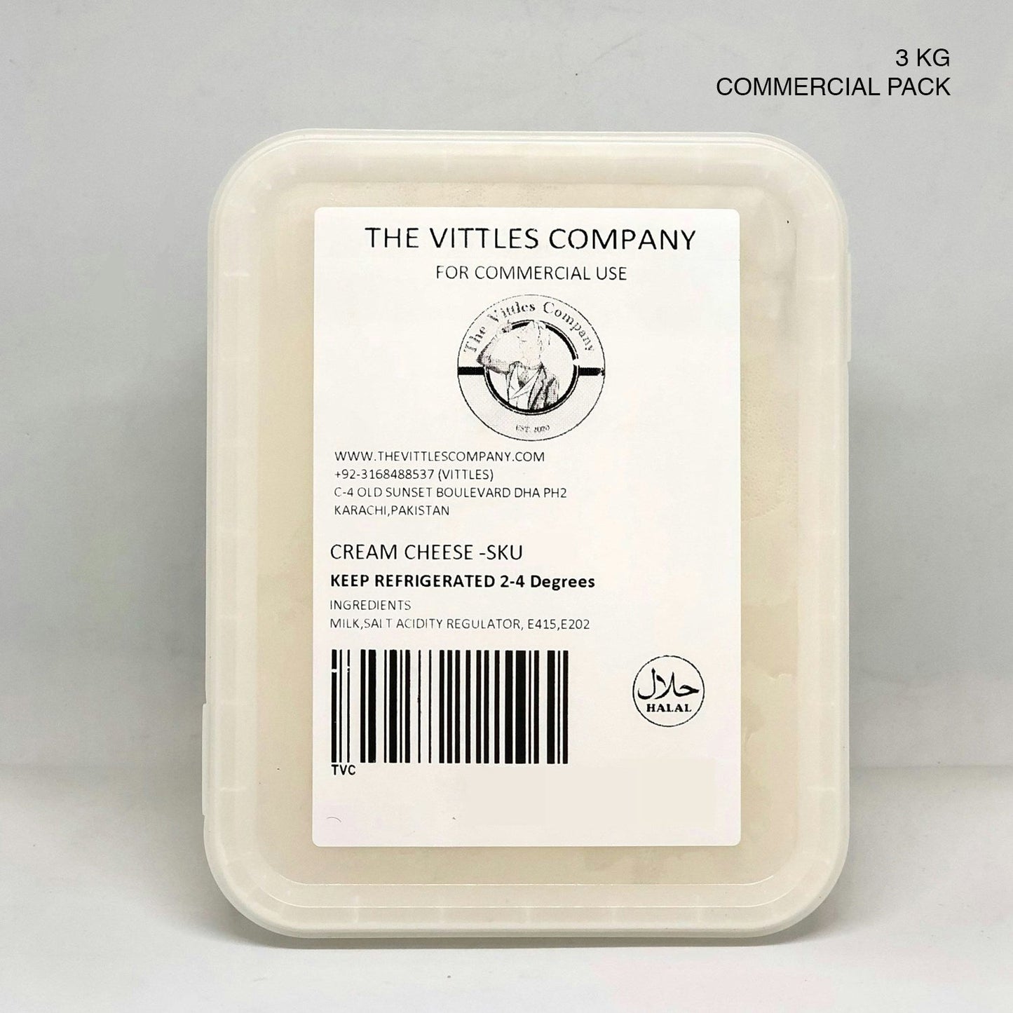 The Vittles Company - Original - Cream Cheese - 3000g - Industrial Pack