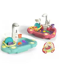 Kitchen Wash Basin Electric Dishwasher Toy Set for Kids