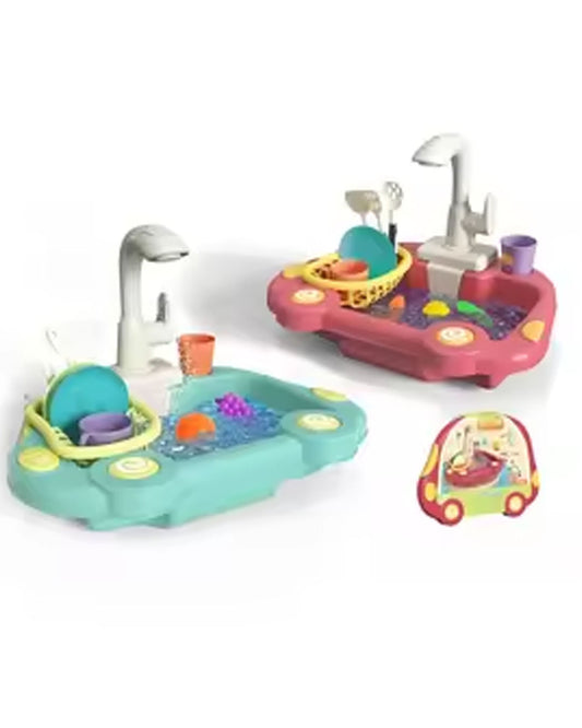 Kitchen Wash Basin Electric Dishwasher Toy Set for Kids