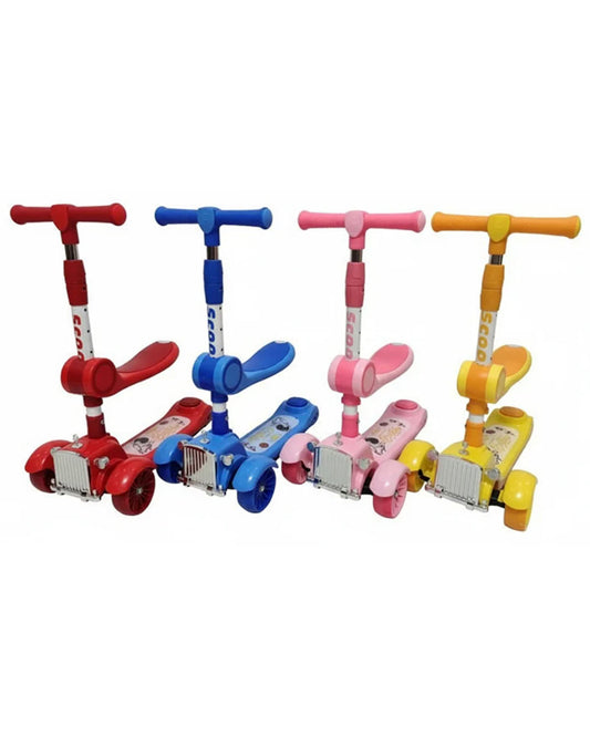 Retro Car Style 3-Wheel Scooter for Kids