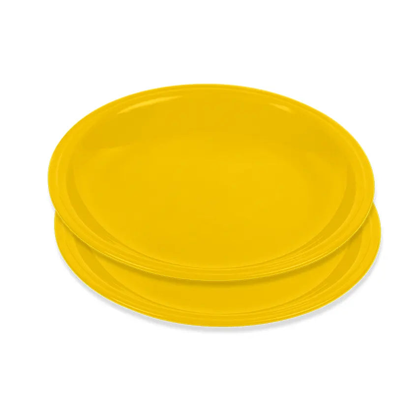 Saga Plate 2 pcs set Medium in Yellow