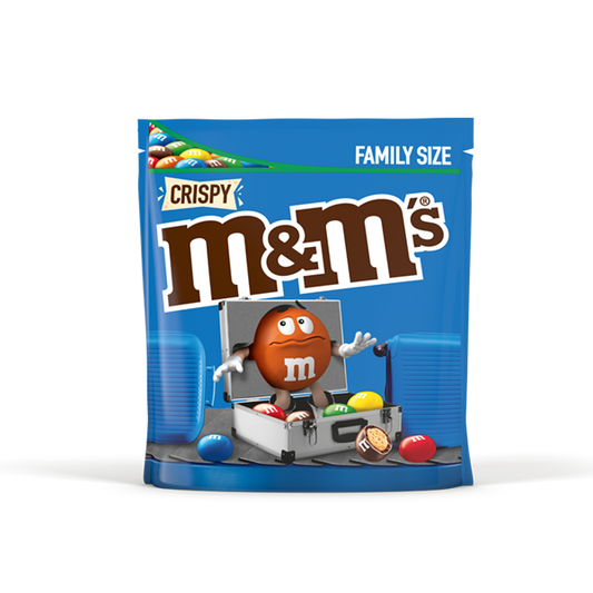 M&M'S - Crispy - Chocolate Candy - Family Size- 340 gm - Maxi Pouch Bag