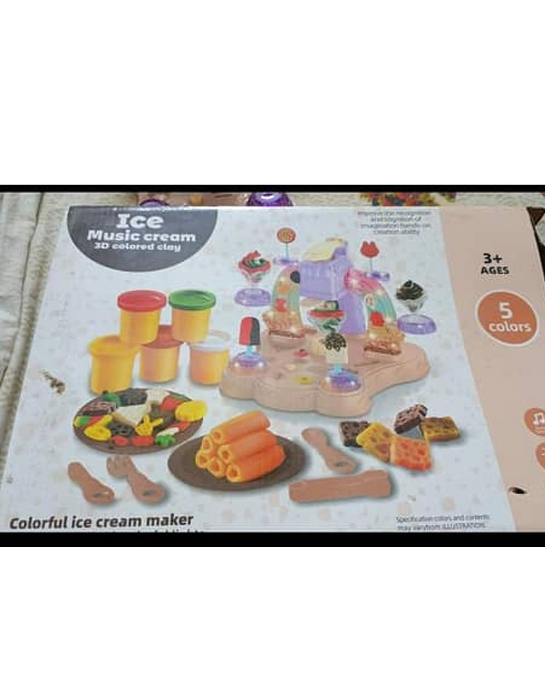 Colorful Ice Cream Modelling Clay Set With Music for Kids