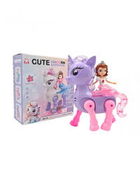 Cute Unicorn Princess Series Toy with Light & Music