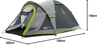 Coleman - Tent Darwin 3+, Compact 3 Man Dome Tent, also Ideal for Camping in the Garden, Lightweight 3 Person Hiking Tent, Waterproof