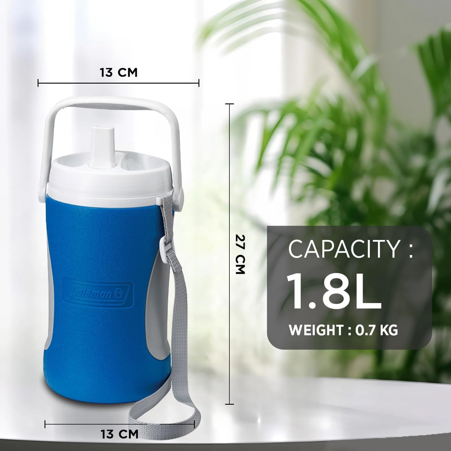 Coleman - Performance Jug Thermos Bottle 1.8L Blue