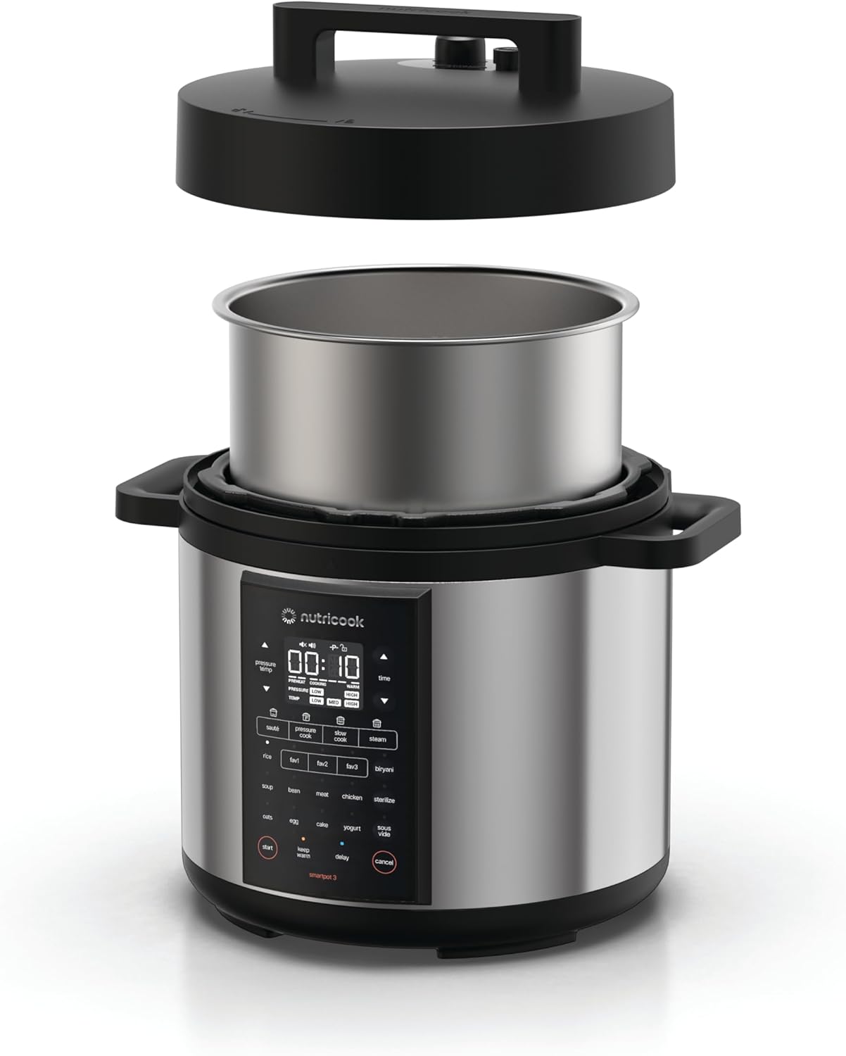 Nutricook - Smart Pot 3 - 6L - Multicooker - NC-SP320 - Large Gatherings - Aluminium Silver - 2 Years Warranty