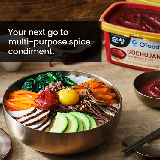 O'food - Gochujang Paste - 500g - Korean Traditional Brown Rice Red Pepper Hot Chilli Paste