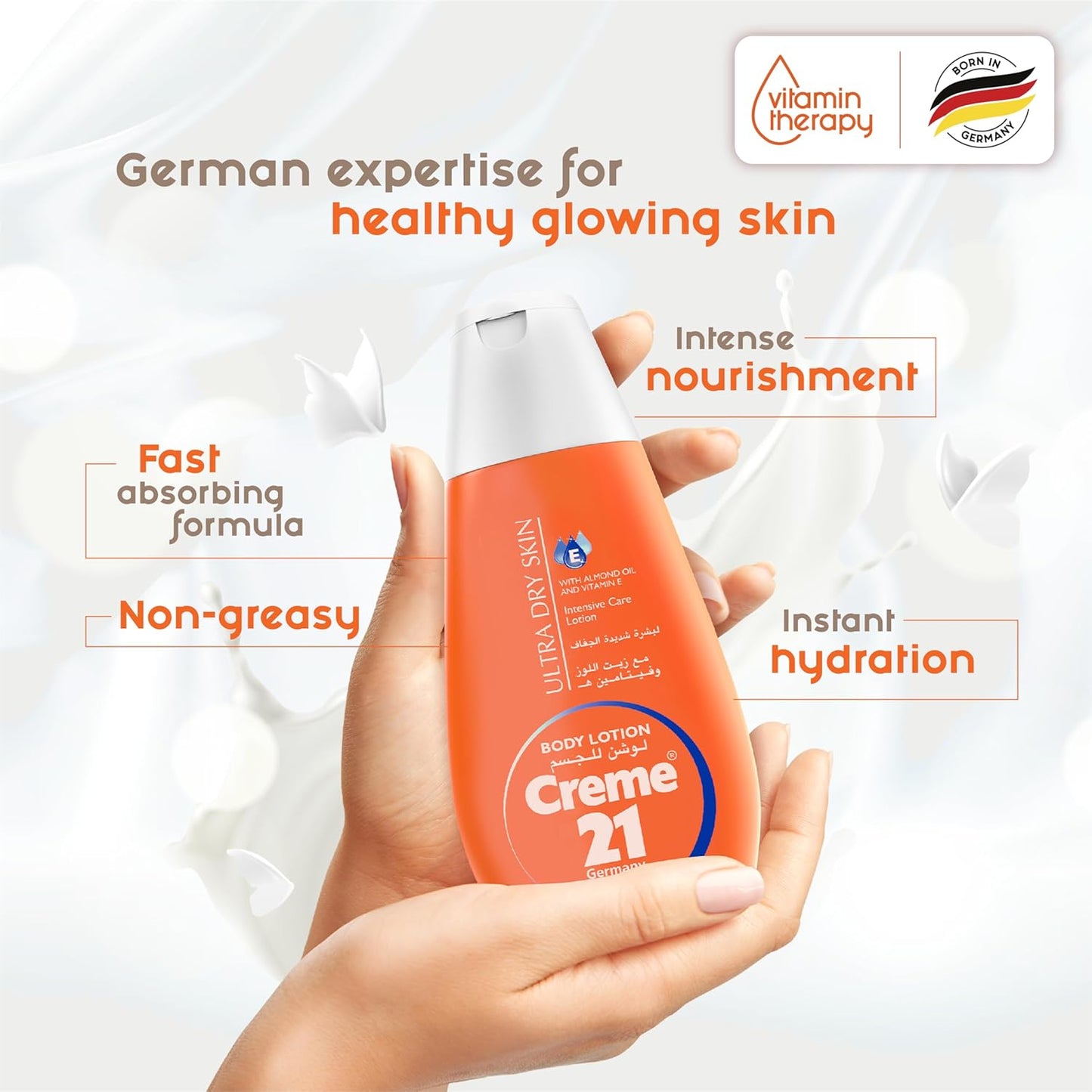 Creme 21 - Body Lotion - Ultra Dry Skin - 250ML - With Almond Oil & Vitamin E
