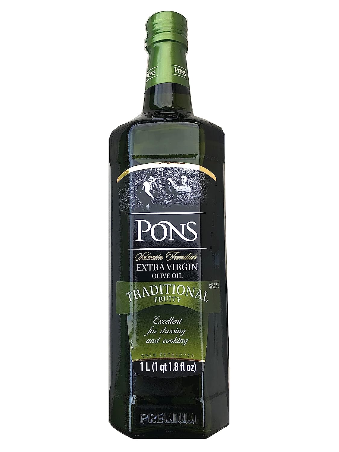 Pons - Traditional Family Selection - Extra Virgin Olive Oil - 1L (1000 ML) - Fruity - Spain