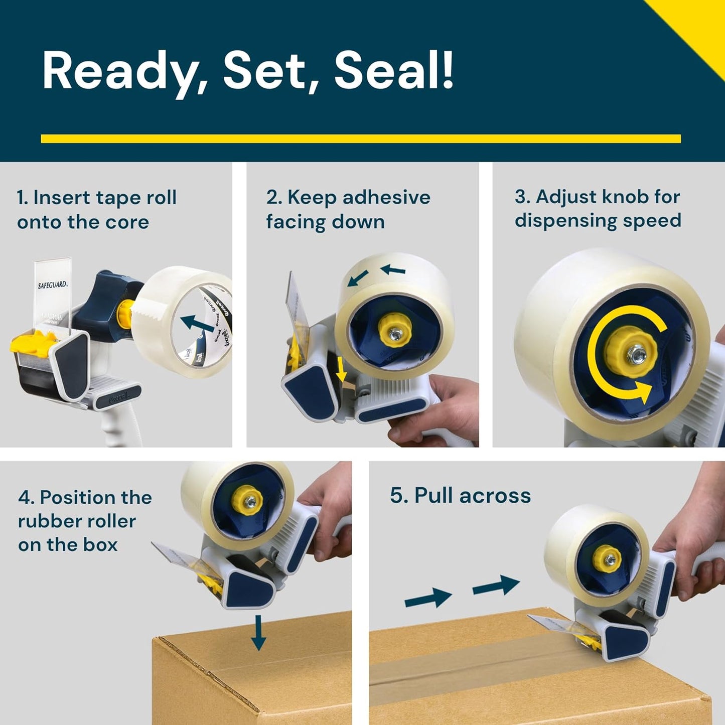 Excell - Packing Tape Dispenser - 2" - EC-20625TW (2" wide, 3" core)