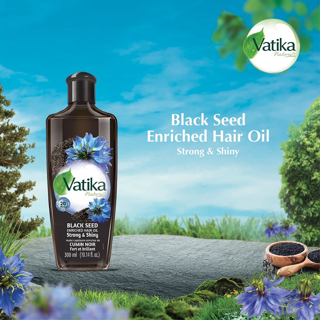 Dabur - Vatika - Naturals Enriched Hair Oil - Black Seed - 200 ML - 6 Bottles