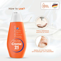 Creme 21 - Body Lotion - Ultra Dry Skin - 250ML - With Almond Oil & Vitamin E