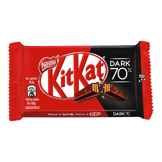 Nestle Kitkat - Dark 70% - 4 Finger Box - 41.5g x24 Pc
