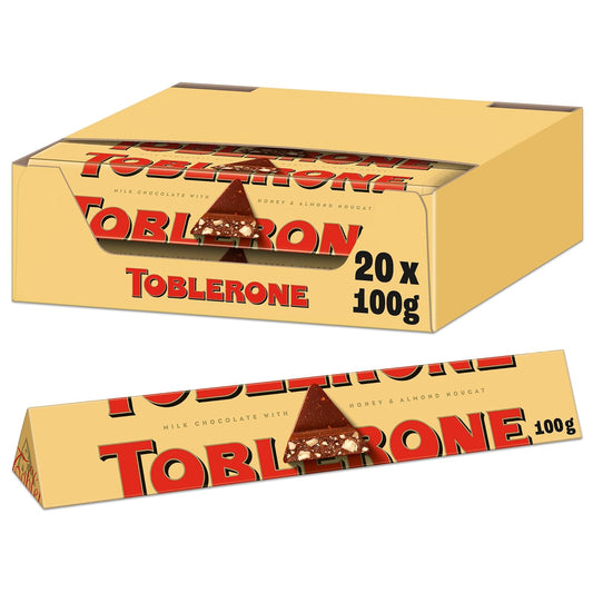 Toblerone - Swiss Milk Chocolate - Box of 20 x 100G