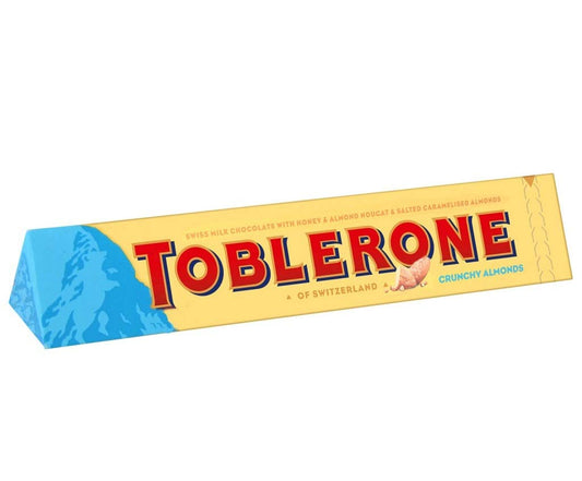 Toblerone - Honey & Almonds - Crunchy Almonds - Chocolate - Box of 20 x 100G