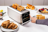 Nutricook - Toasti - Smart Toaster With Touch Screen - Essential - NC-TS401 - Family Breakfast - Aluminium Silver - 2 Years Warranty - 4 Slice Digital Toastie