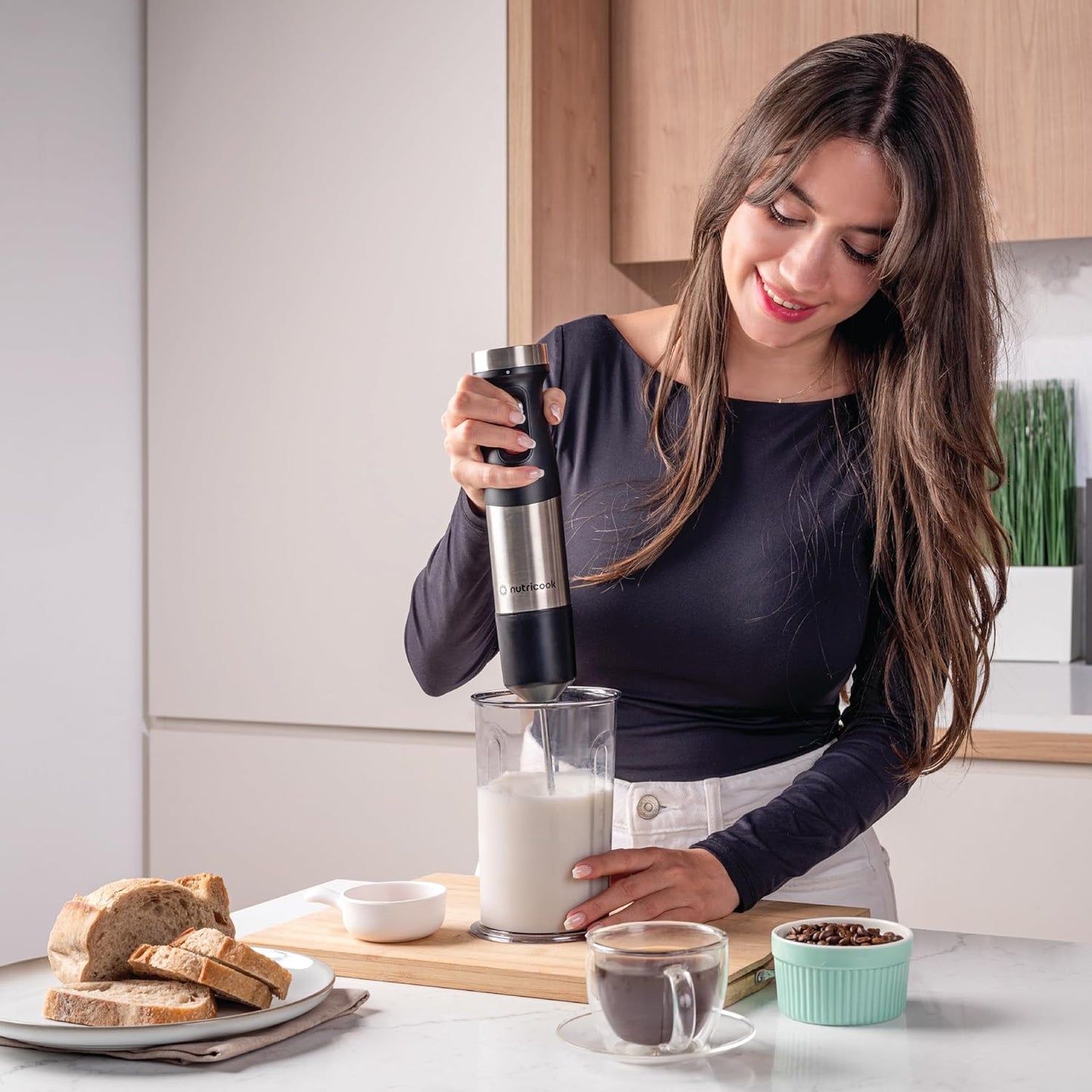 Nutricook - Hand Blender - NC-HB150BG - Smooth Blending - White Aluminium - 2 Years Warranty
