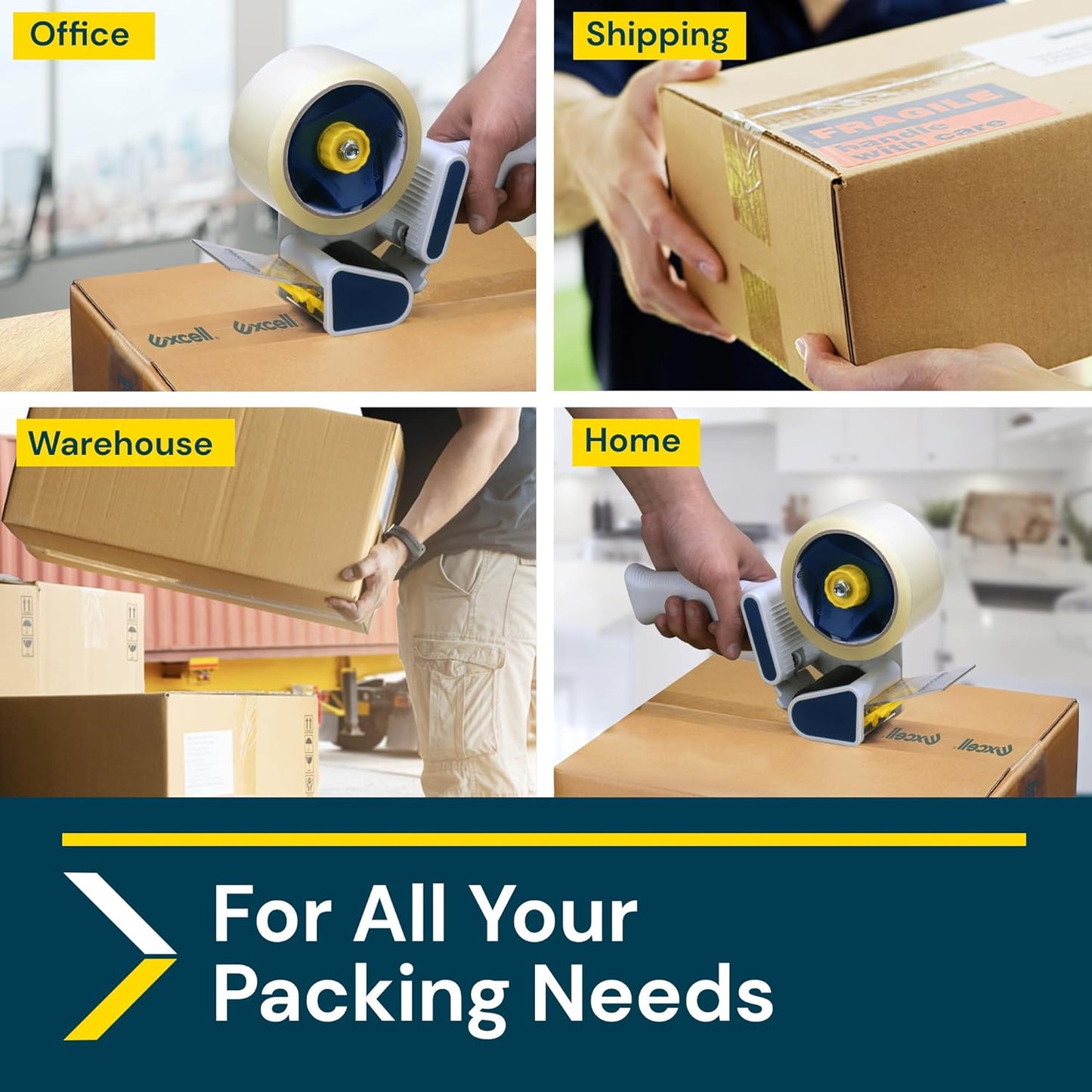Excell - Packing Tape Dispenser - 2" - EC-20625TW (2" wide, 3" core)