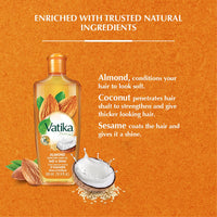 Dabur - Vatika - Naturals Enriched Hair Oil - Almond - 200 ML - 6 Bottles