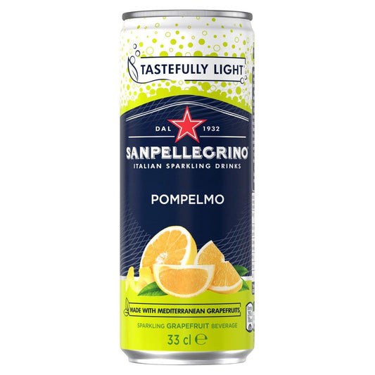 TASTEFULLY LIGHT - SANPELLEGRINO - POMPELMO - Grapefruit Drink - 33cl Can Qtn / 24 Each