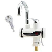 Instant Electric Water Heater Tap with LED Temperature Display and Shower - 3000 Watts