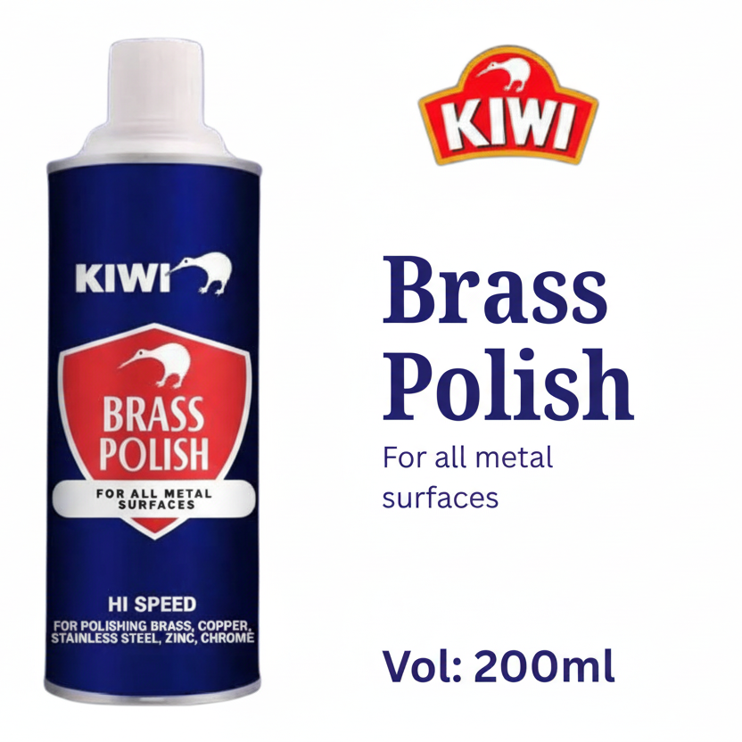Kiwi - Brass Polish - For All Metal Surfaces - 200ml