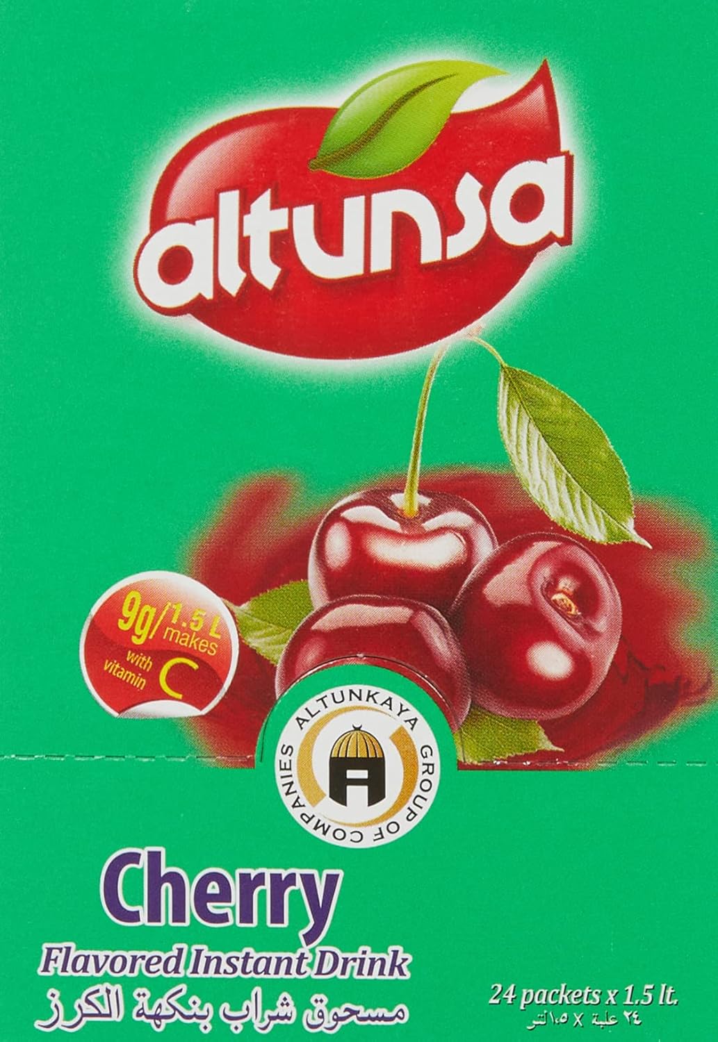 Altunsa - Cherry - Flavoured Instant Powder Drink - 9 GM Sachets - Makes 1 L - 24 Sachets