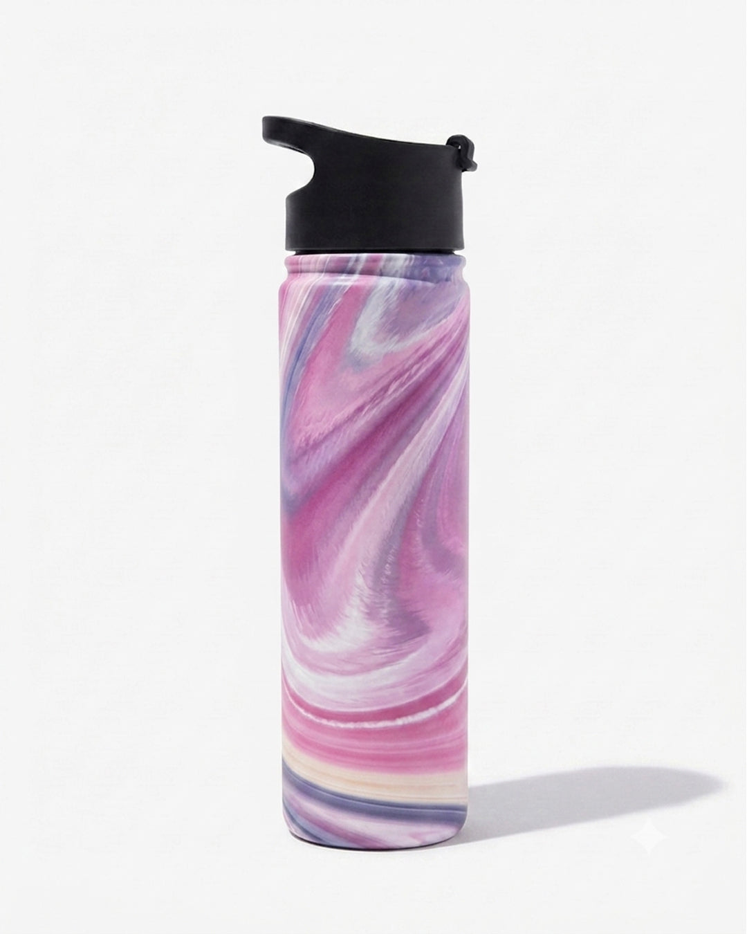 Pink Marble Pattern Insulated Sports Water Bottle - 500ml