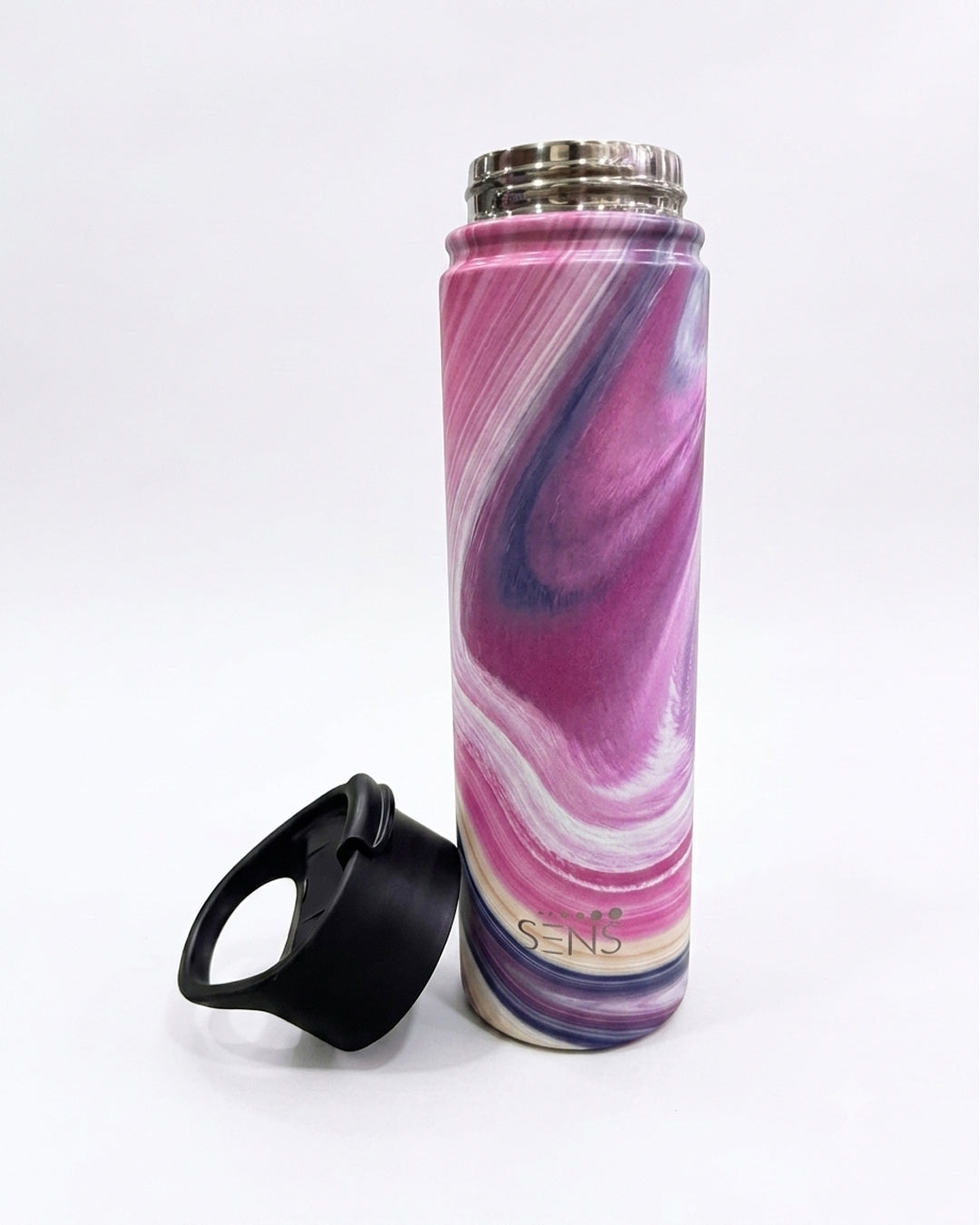 Pink Marble Pattern Insulated Sports Water Bottle - 500ml