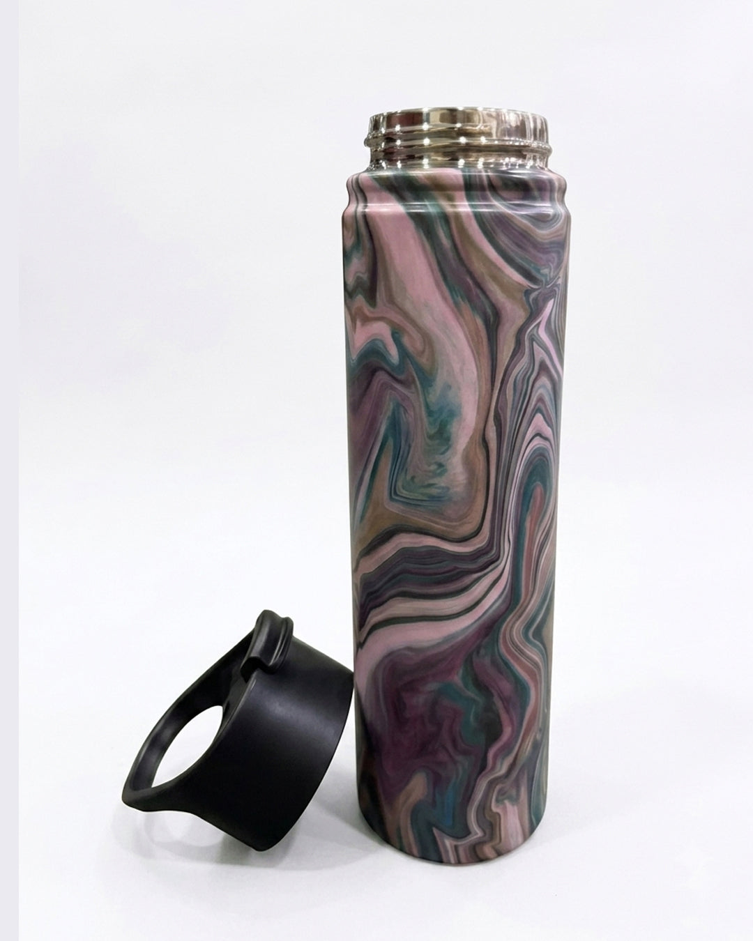 Multi-Color Marble Pattern Insulated Sports Water Bottle - 500ml