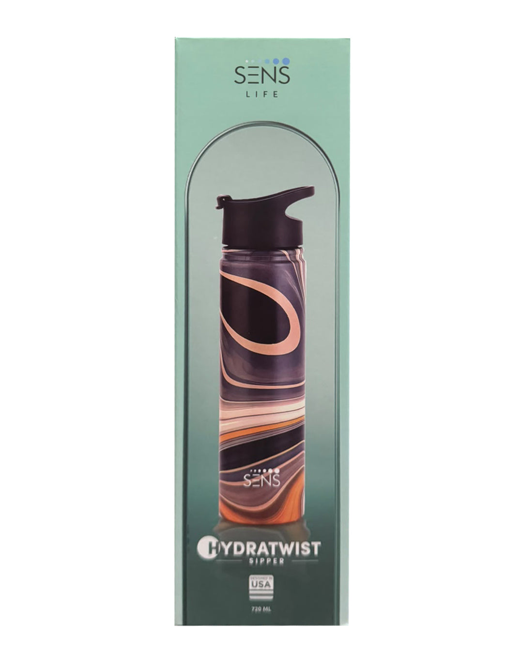 Multi-Color Marble Pattern Insulated Sports Water Bottle - 500ml