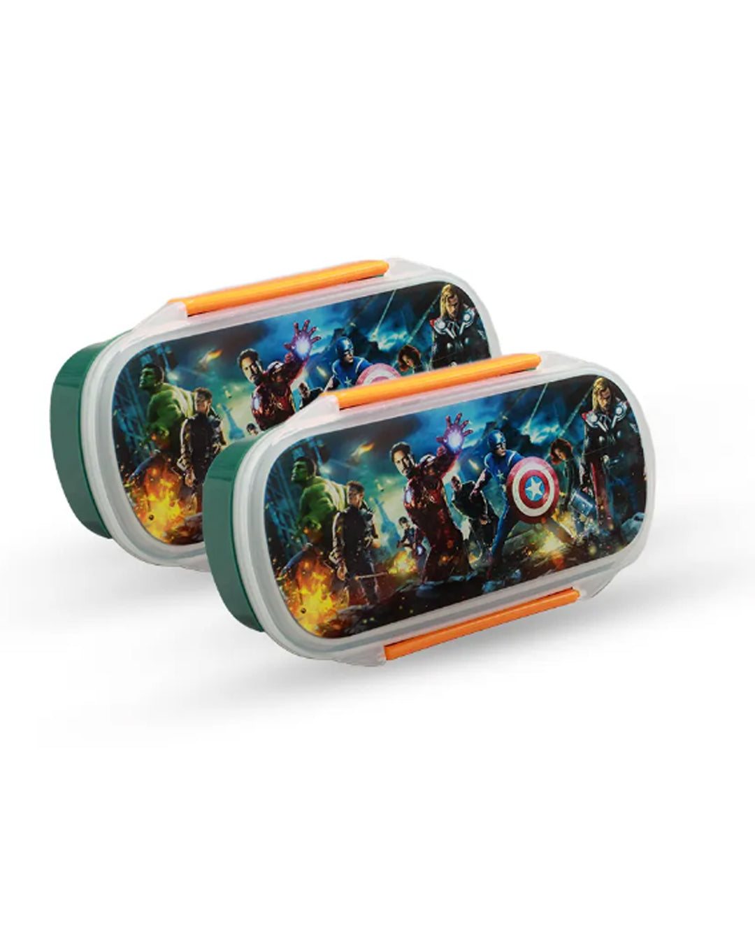 Bento Lunch Box M-2 Pack of 2 - (600ml) With Sticker