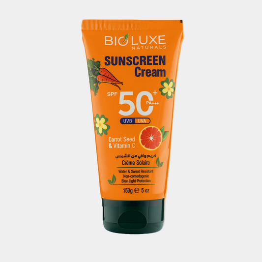 BIOLUXE - Sunscreen Cream - SPF50+ - Carrot Seed & Vitamin C - 150G
