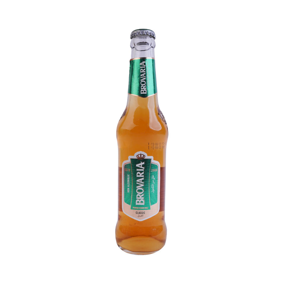 Brovaria - Peach Flavor - Malt - Non-Alcohol - 300 ML - 12 Bottles (1 Pack)