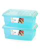 Clear Lock Storage Box Pack of 2 Small - (5Ltr) Transparent