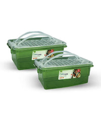 Clear Lock Storage Box Pack of 2 Small - (5Ltr) Transparent