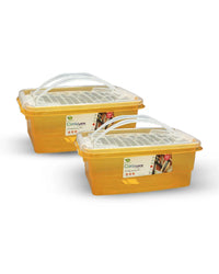 Clear Lock Storage Box Pack of 2 Small - (5Ltr) Transparent