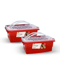 Clear Lock Storage Box Pack of 2 Small - (5Ltr) Transparent