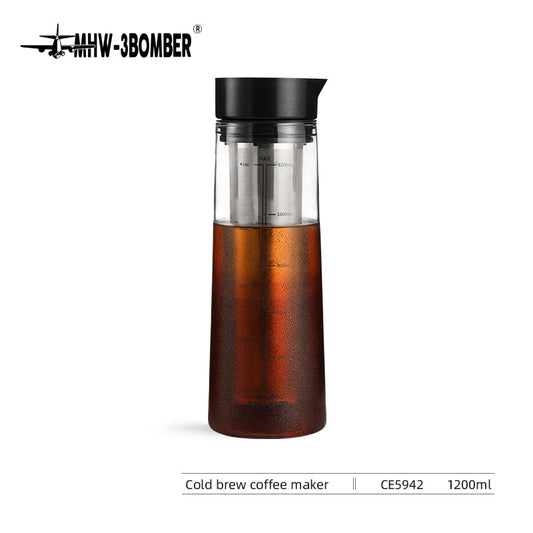 Coffee Cartel - MHW3 Bomber - Cold Brew Coffee Maker -1200ml (1.2l) - Glass - CE5942