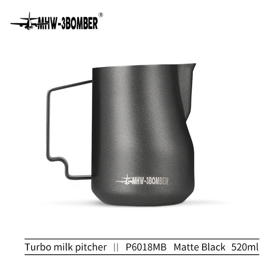 Coffee Cartel - MHW3 Bomber - Turbo Milk Pitcher-520ml - Matte Black, Stainless Steel - P6018MB
