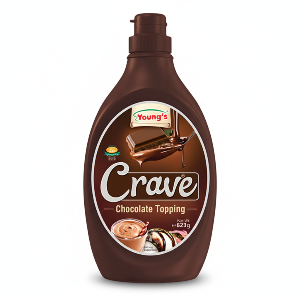 Youngs - Chocolate Topping PB - 623g - Ice Cream, Pancakes, Shakes & Sundaes - Pack of 12
