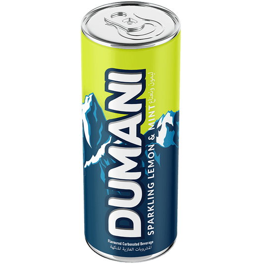 DUMANI - Sparkling Flavored Carbonated Drink - Lemon & Mint - 250 ML - Pack of 24