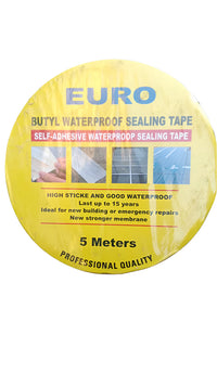 Euro - Butyl Water Proof Tape - 1.5M - ~4 Inches Width - Sealing Tape - Repair Tape - 1 Pc