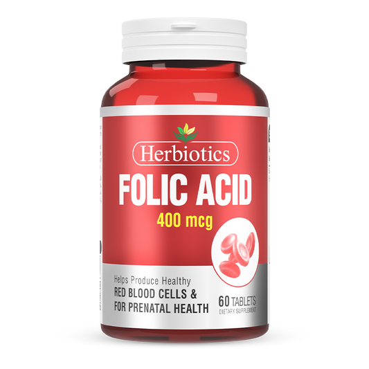 Herbiotics - Folic Acid - Supplement - Standard Pack - Prenatal Support