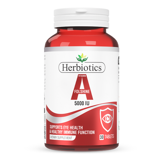 Herbiotics - Folshine - Supplement - 5000 IU - Vitamin A Vision