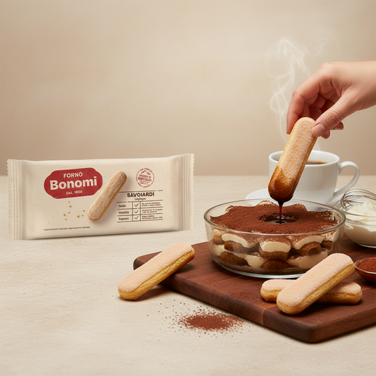 Forno Bonomi with Cacao - Ladyfingers Biscuits - Savoiardi - 200g - 15 -Pack Carton