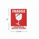 Ecommerce - Fragile Stickers - Handle with Care Stickers - For Fragile Packages - Self Adhesive - Pack of 70 - 6"x4"